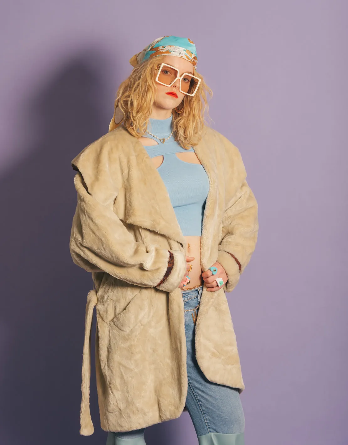 Vintage Marc Cain faux fur coat