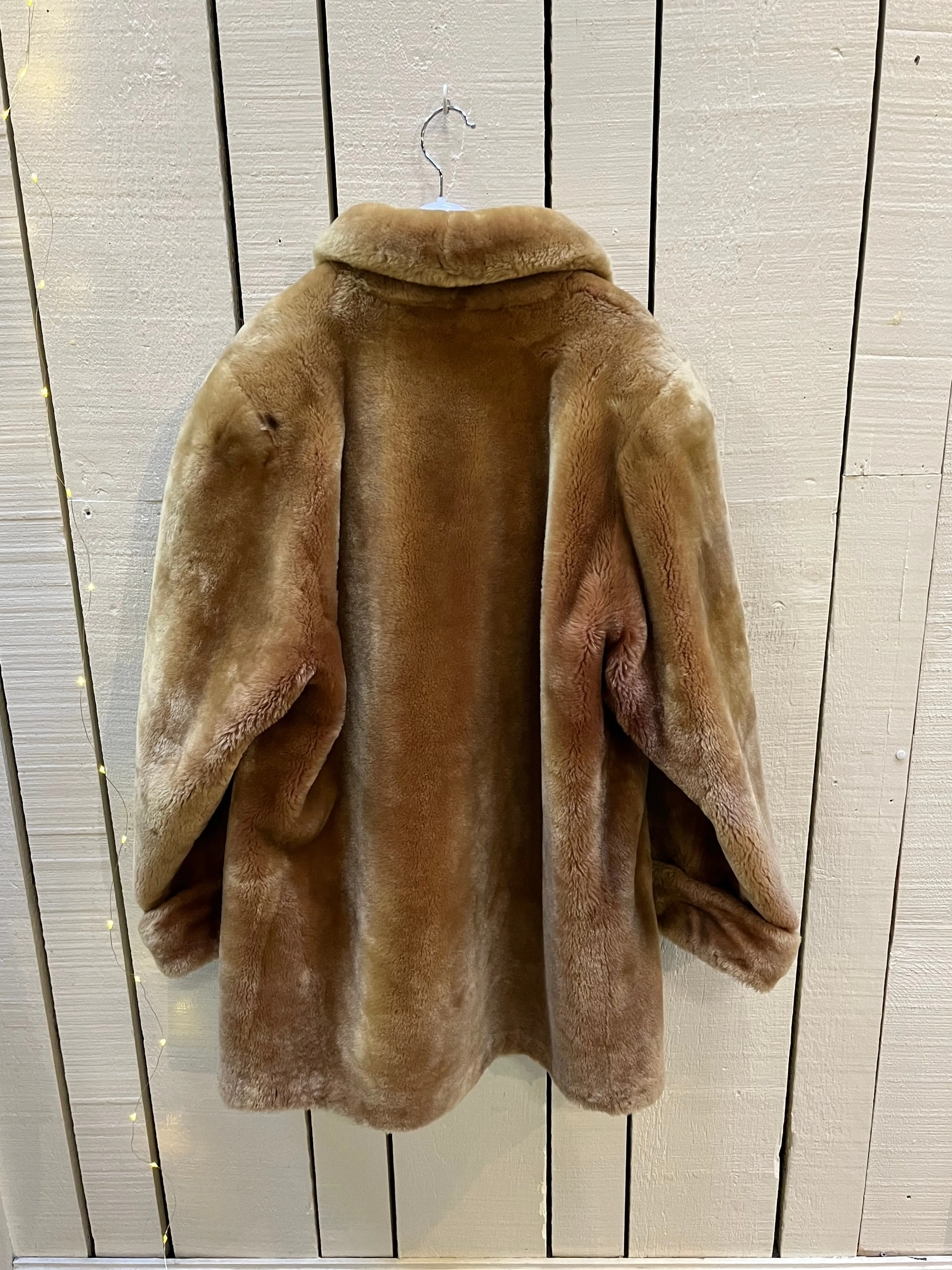 Vintage Paul Magder Light Brown Fur Coat, Made in Canada, Chest 52”