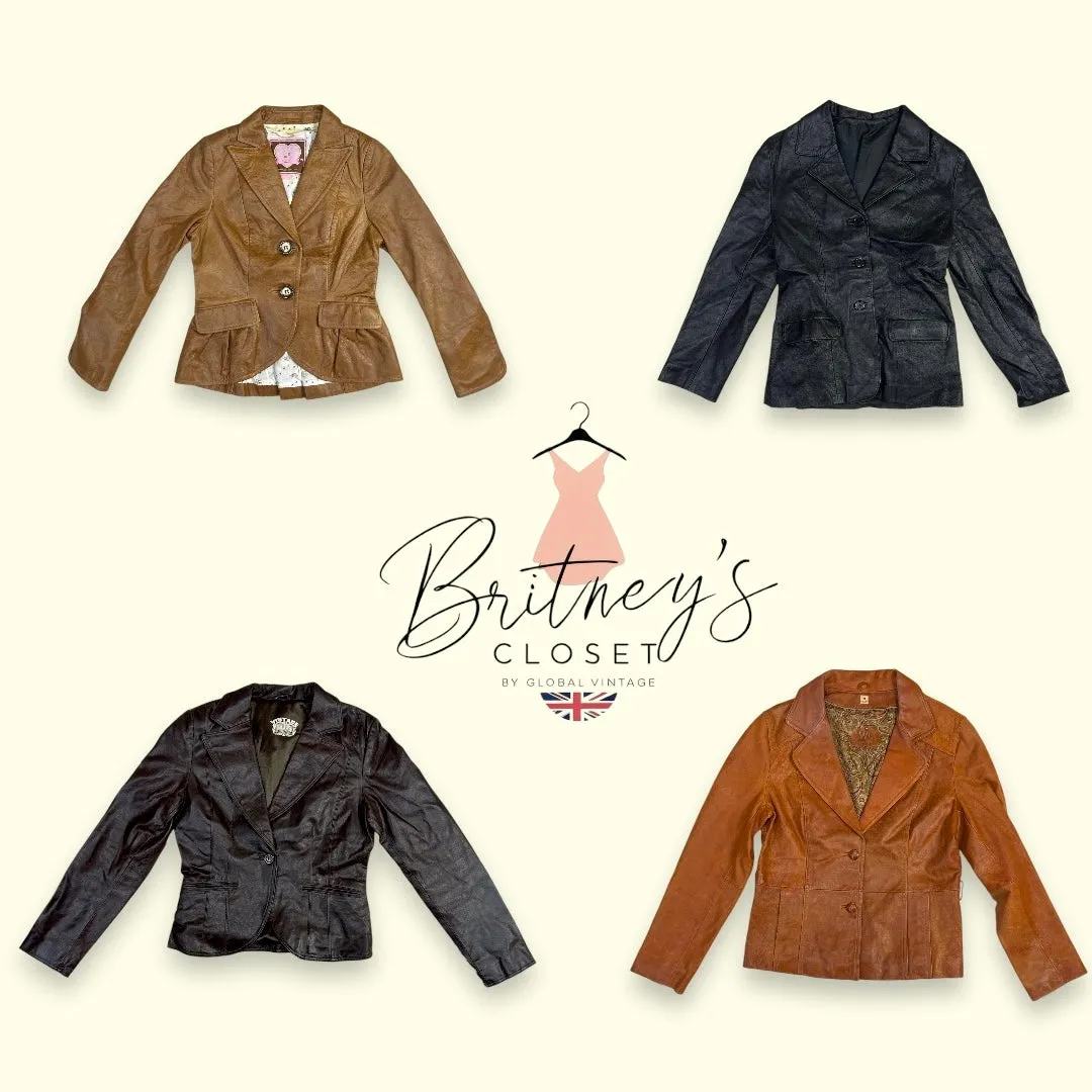 Y2k Leather Blazer Jackets - 10 Pieces ( BC-10-15 )